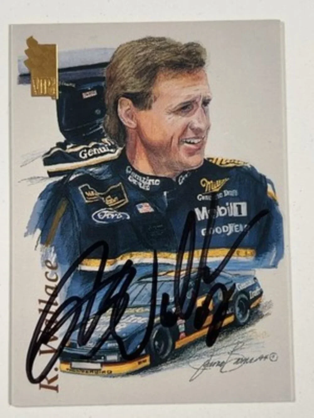 RUSTY WALLACE NASCAR LEGEND 1994 PRESS PASS #81 Signed Autographed